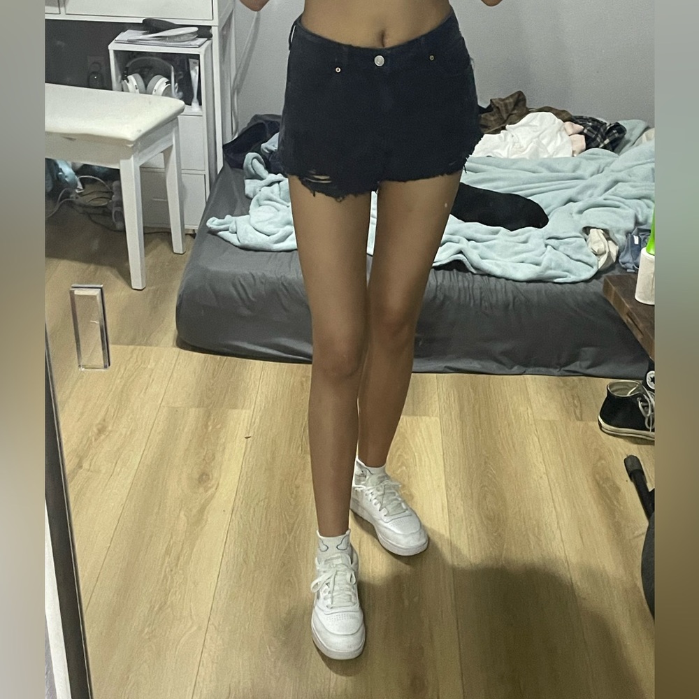 Black High Rise Shorts